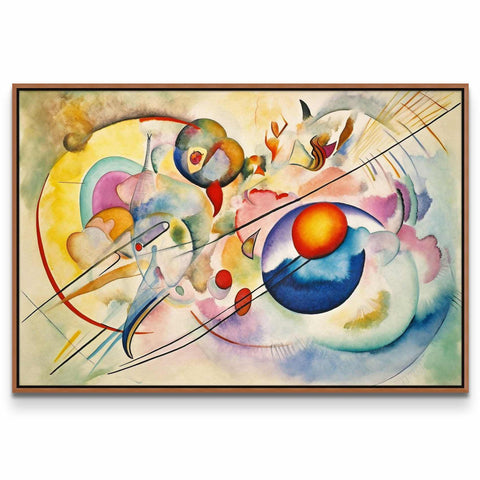 a painting on a wall with a picture of a bird