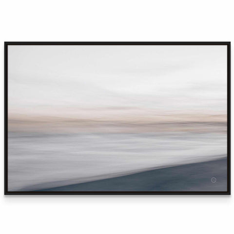 a picture of a white and grey ocean with a black frame