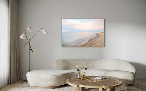 a living room with a couch and a coffee table