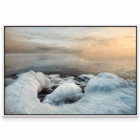 a picture of some ice on the water
