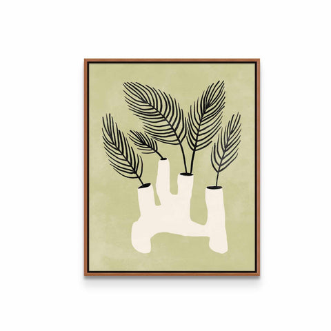 a picture of a plant in a white boot