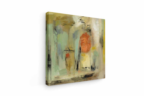 a painting on a wall with a white background