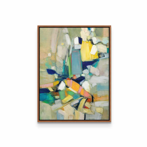 a painting of a vase on a white wall