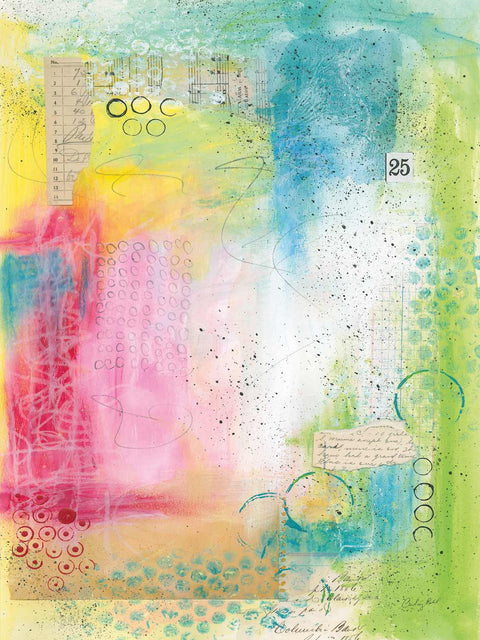 a painting with lots of different colors on it