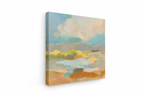 a painting on a wall with a white background