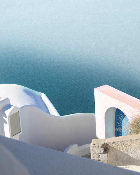 a view of the ocean from a roof of a building
