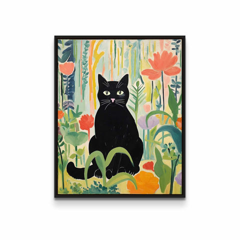 Black Cat in Garden