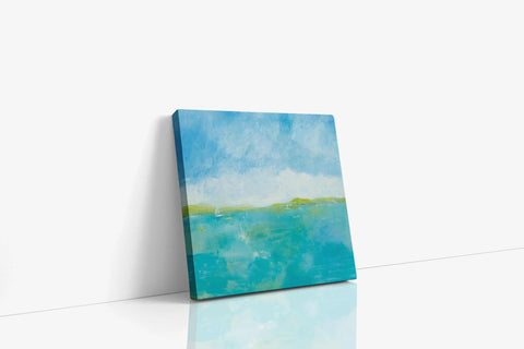 a painting on a wall with a white background