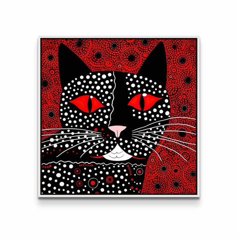 Black Cat with White Dots