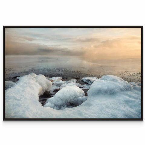 a picture of some ice on the water