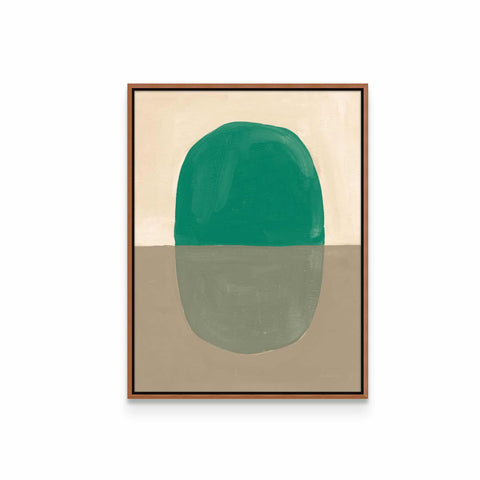 a picture of a green and beige painting