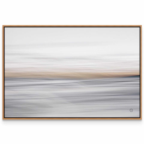 a white and grey painting on a white wall