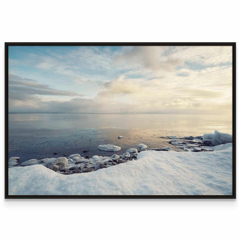 a picture of some ice on the water