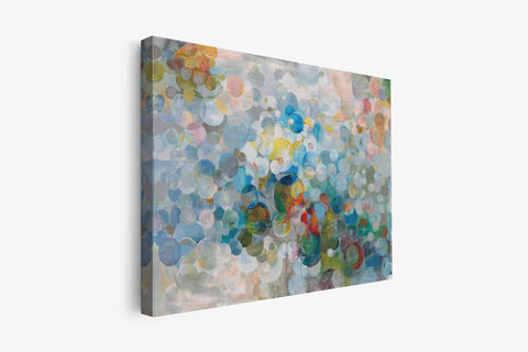 a painting on a wall with a white background