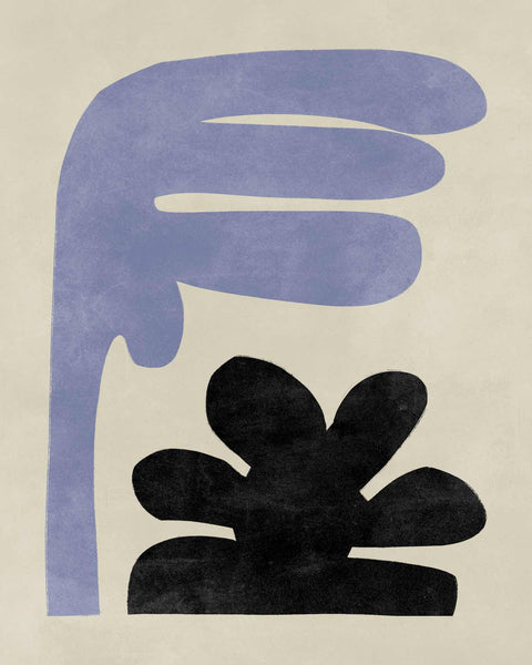 a drawing of a flower with a blue background