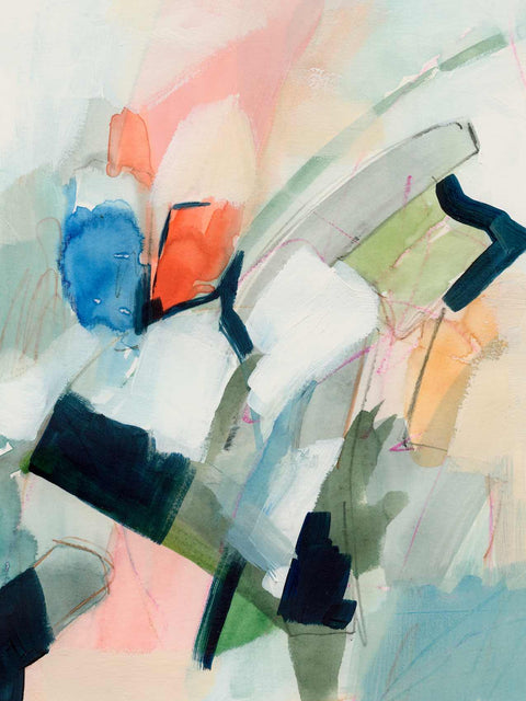 a painting of a person holding a surfboard