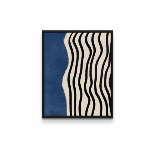 Blue with Black Lines