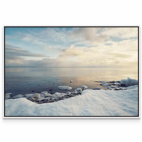 a picture of some ice on the water